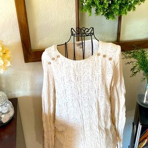 Lucky Brand beige light pullover sweater